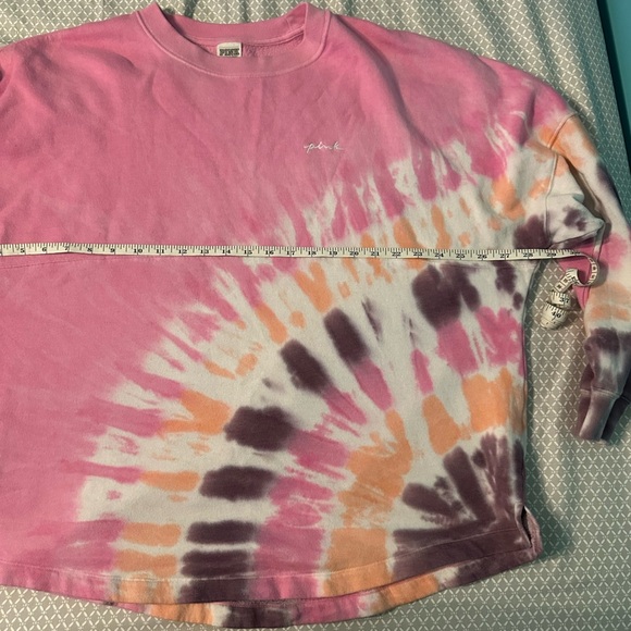 PINK VICTORIA’S SECRET Tie-Dye Crew Neck Sweatshirt XL oversized - Picture 4 of 5